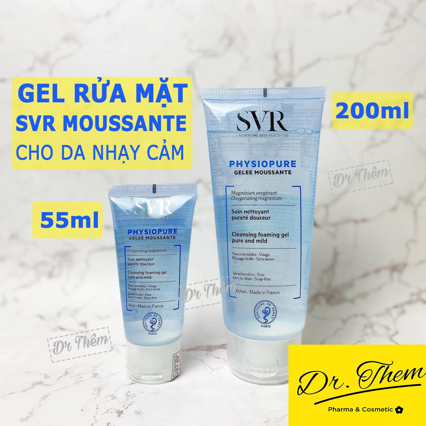 Sữa Rửa Mặt SVR Cho Da Nhạy Cảm - SVR PHYSIOPURE Gelee Moussante Gel Srm 55ml - 200ml