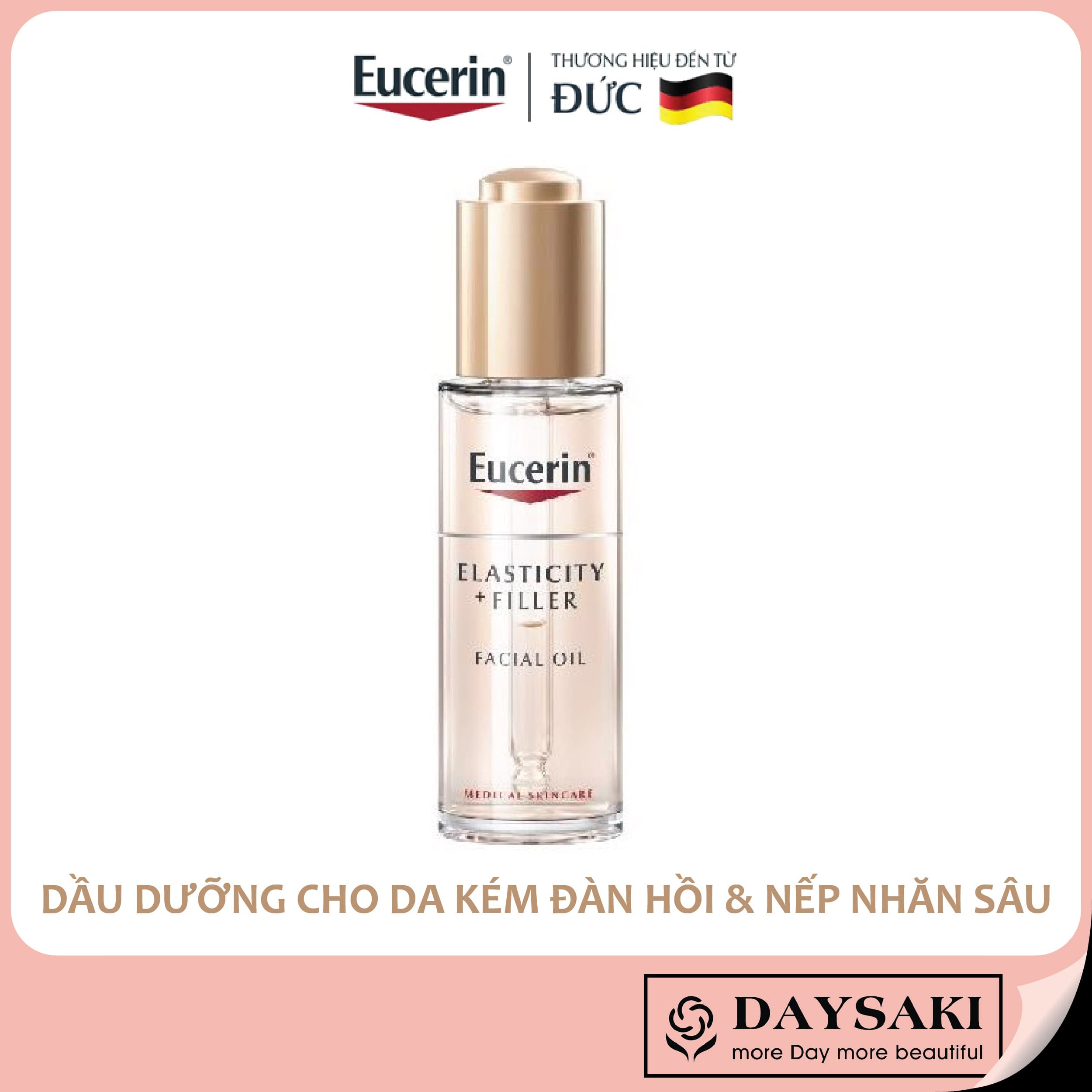 [HCM]Eucerin Dầu Dưỡng Da Ngăn Ngừa Lão Hóa Elasticity Filler Facial Oil 30ml