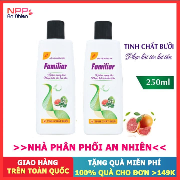 Combo 2 Dầu Gội Familiar Tinh Chất Bưởi chai 250ml- NPP AN NHIÊN