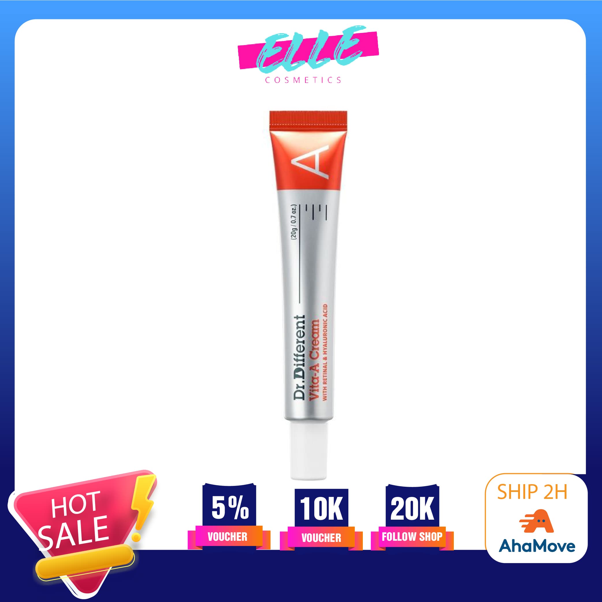 [HCM]Kem dưỡng da Retinal Dr.Different Vita A Cream Hàn Quốc 0.05