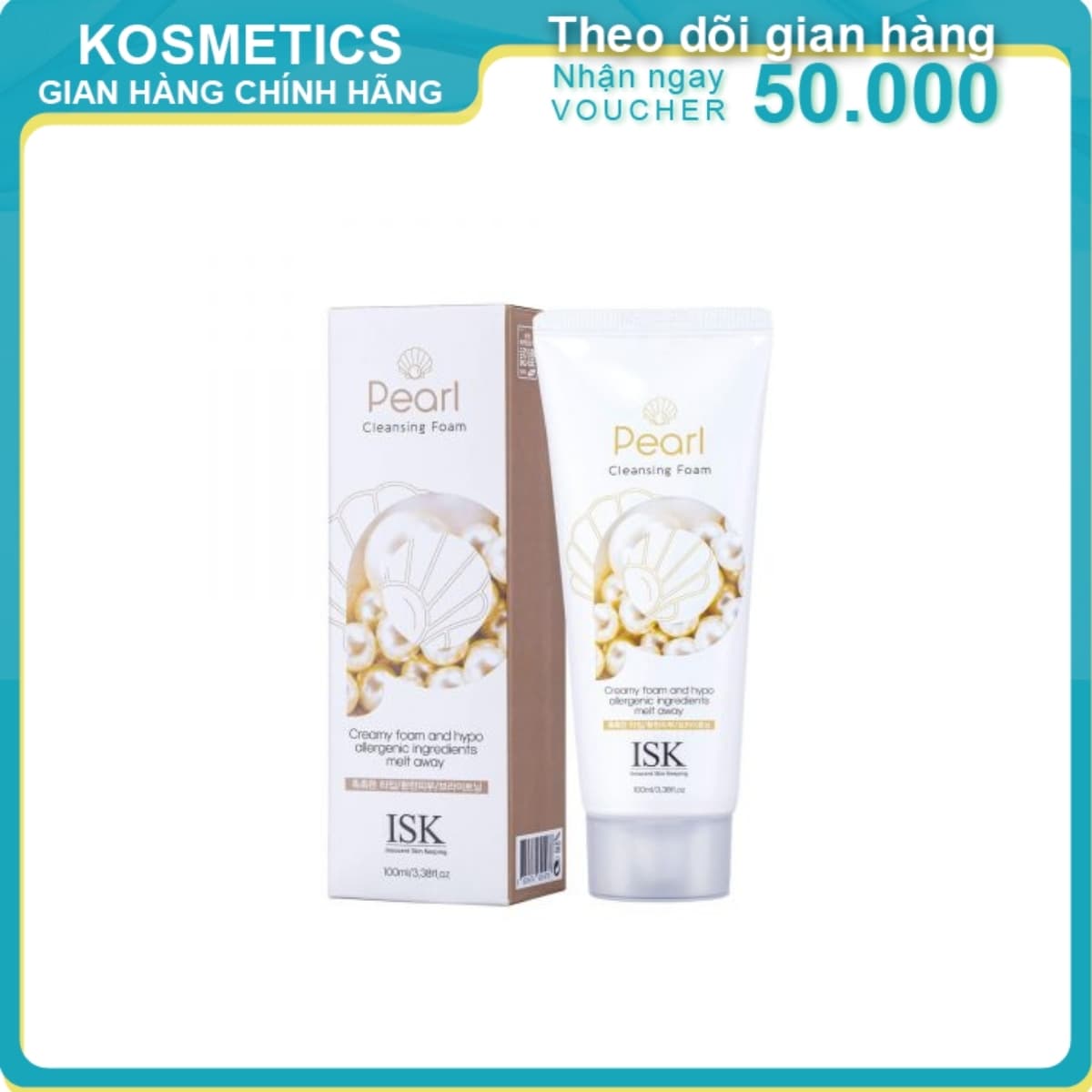 [HCM]Sữa rửa mặt ngọc trai ISK trắng da và ngăn ngừa lão hóa 100ml