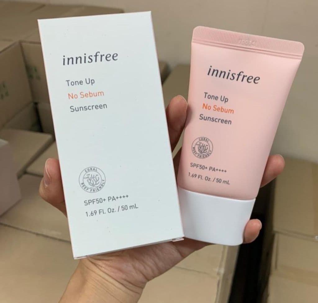 [New 2020] Kem Chống Nắng Nâng Tone Kiềm Dầu Innisfree Tone Up No Sebum Sunscreen SPF50/PA++++ 50ml