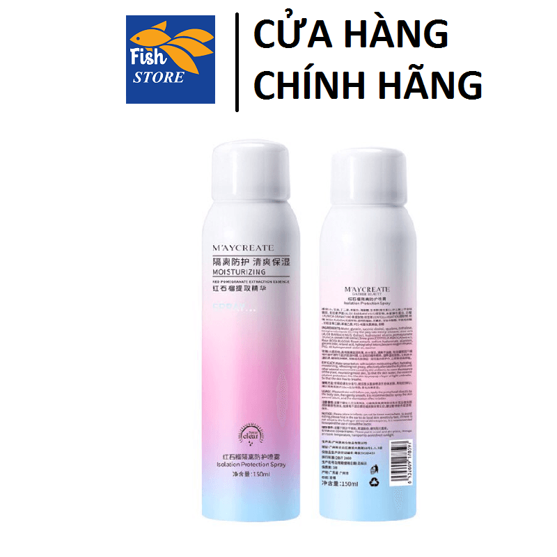 (Có Quà Tặng) Kem Chống Nắng Trắng Da MayCreat 150ML Dạng Xịt