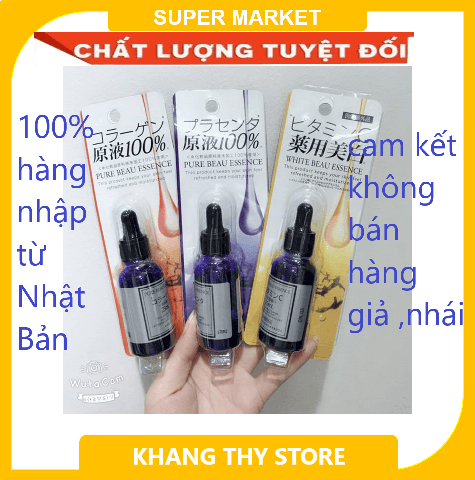 Chăm sóc da mặt với Serum Pure Beau Essence 25ml màu tím 100% NHẬT BẢN