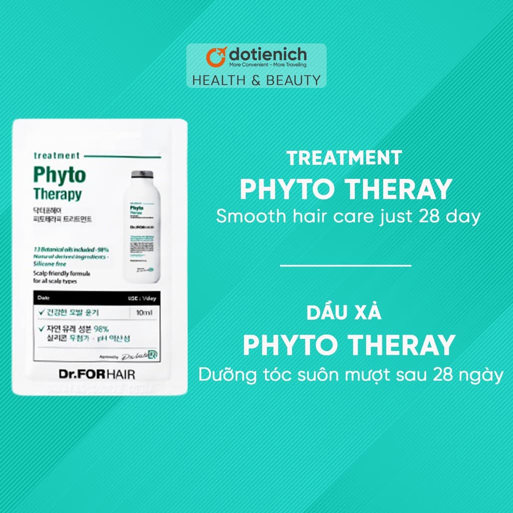 [HCM]QUÀ TẶNG - 01 GÓI dầu xả dưỡng tóc Dr.FORHAIR/Dr For Hair cho da đầu nhạy cảm Phyto Therapy Treament 10ml