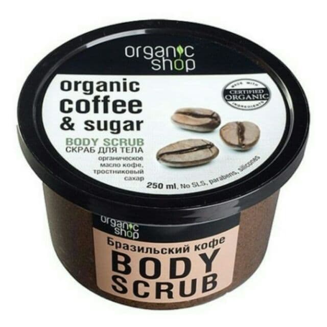 [Hàng Chính Hãng ]Kem tẩy da chết body Organic Dưỡng Da Trắng Sáng Của Nga Coffee