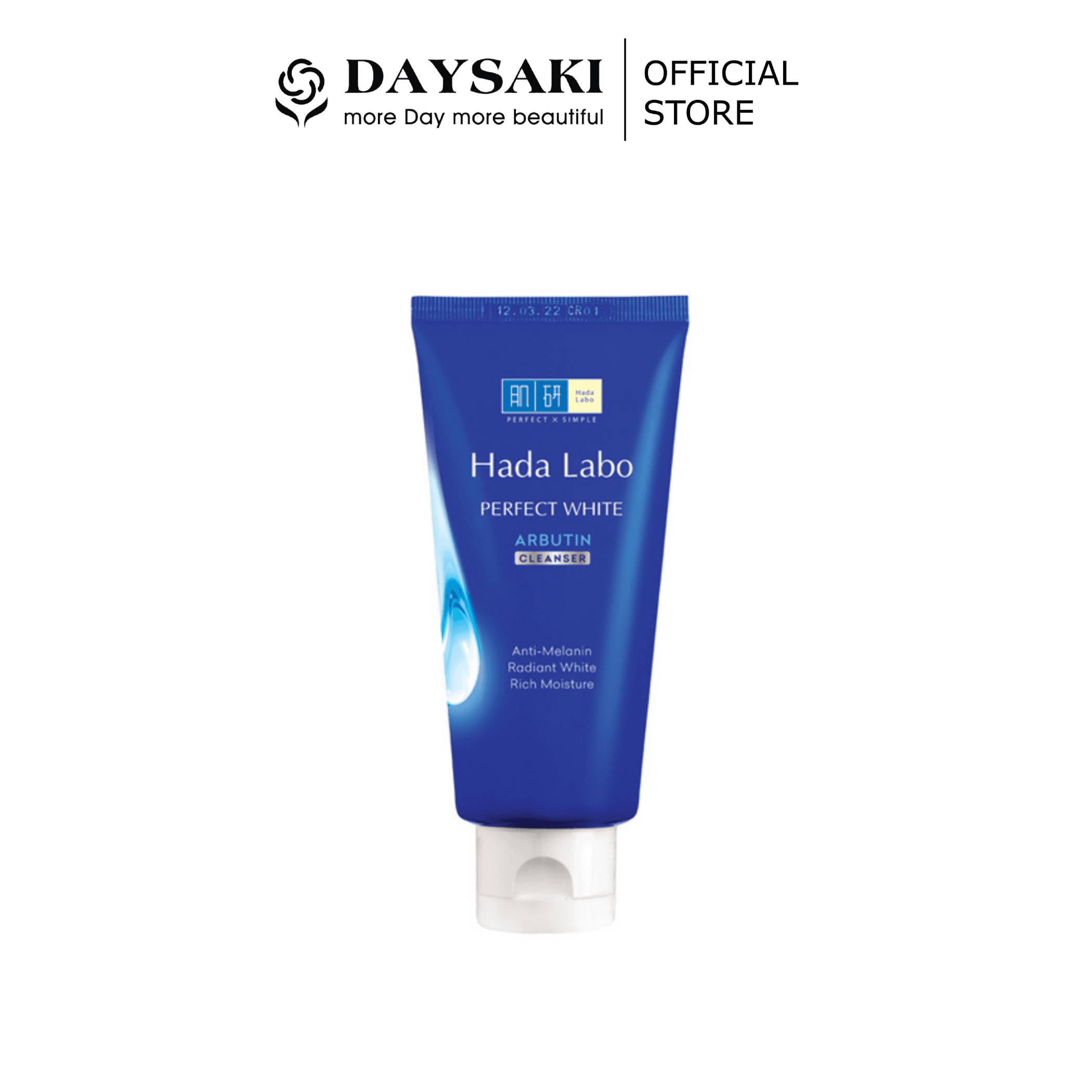 Hada Labo Kem Rửa Mặt Dưỡng Trắng Tối Ưu Perfect White Arbutin Cleanser 80g