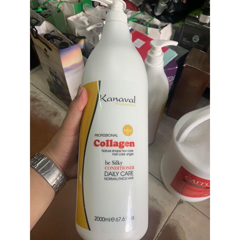 Cặp dầu gội xả KANAVAL Collagen 2000ml x2