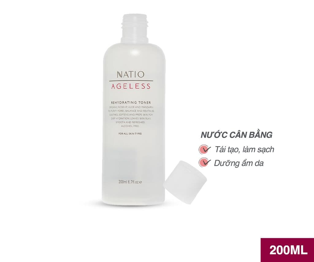 Nước Cân Bằng Tái Dưỡng Ẩm Da Natio Ageless Rehydrating Toner 200ml