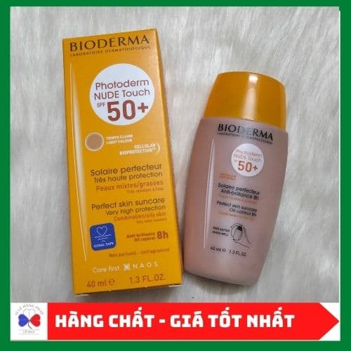 Kem chống nắng kiềm dầu kiêm kem nền Bioderma Nude Touch spf50