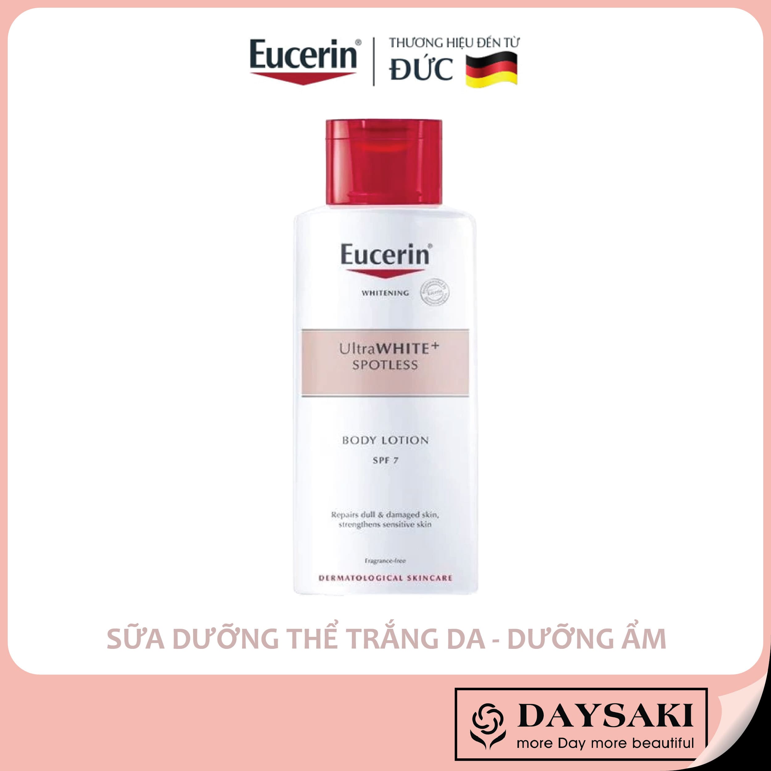 [HCM]Eucerin Sữa Dưỡng Thể Làm Trắng Da ULTRA White Spotless Body Lotion SPF7 250ml