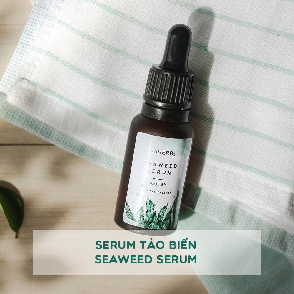 Serum Tảo Biển SoHERBs Seaweed 20ml cấp nước dưỡng ẩm giúp da trắng sáng giảm mụn thâm làm sạch da