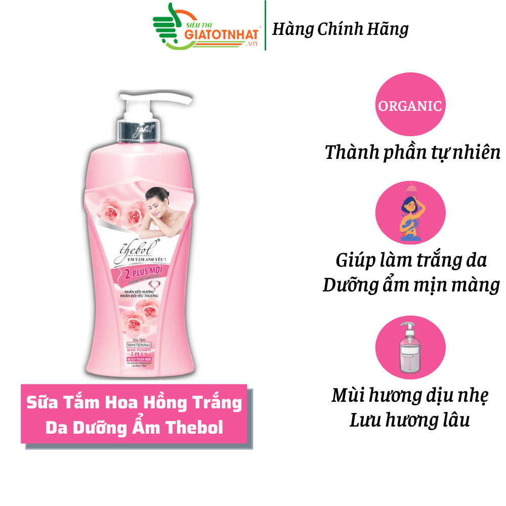 [HCM]Sữa tắm thảo dược tinh chất hoa hồng nước hoa Thebol 925g
