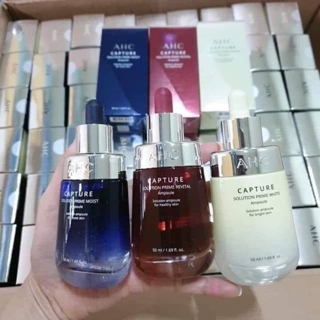 Tinh Chất AHC Capture Solution PRIME Ampoule White / Revite / Moist Hồng Vàng Xanh Đỏ