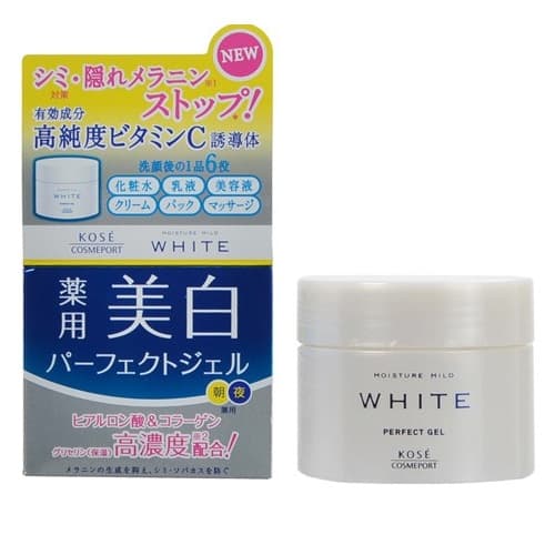 Kem dưỡng trắng da Kosé Moisture Mild White Perfect Gel 6in1 100g - Nhật Bản