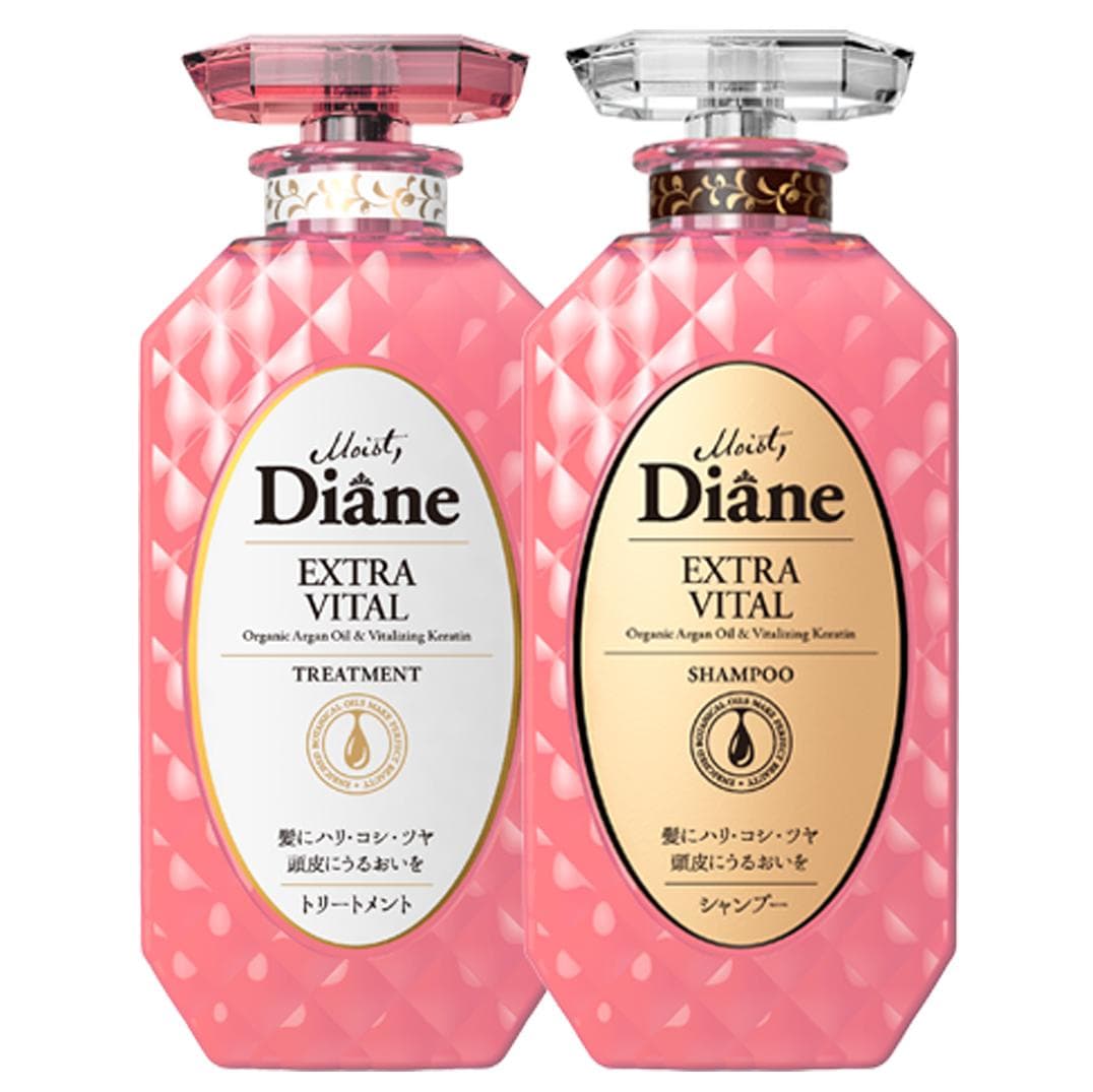 Cặp dầu gội xả tăng cường sức sống cho tóc yếu Moist Diane Extra Vital Nhật Bản 450ml