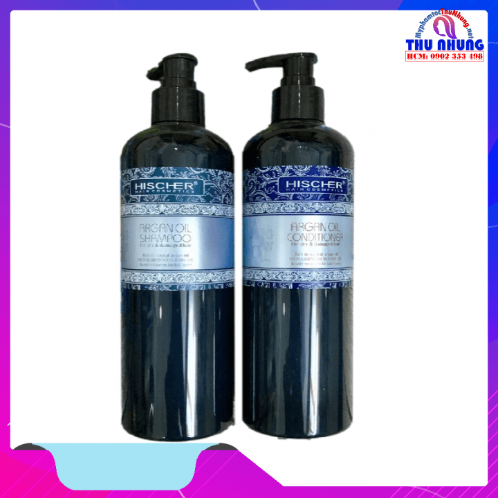 [HCM]Dầu gội xả cho tóc khô hư tổn Hischer Argan Oil for Dry & Demaged 500ml