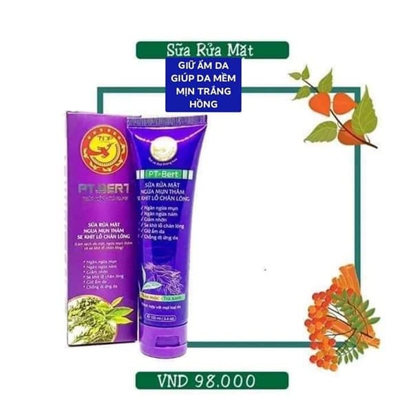 SỮA RỬA MẶT PT.BERT MỤN - THÂM - SE KHÍT LỖ CHÂN LÔNG