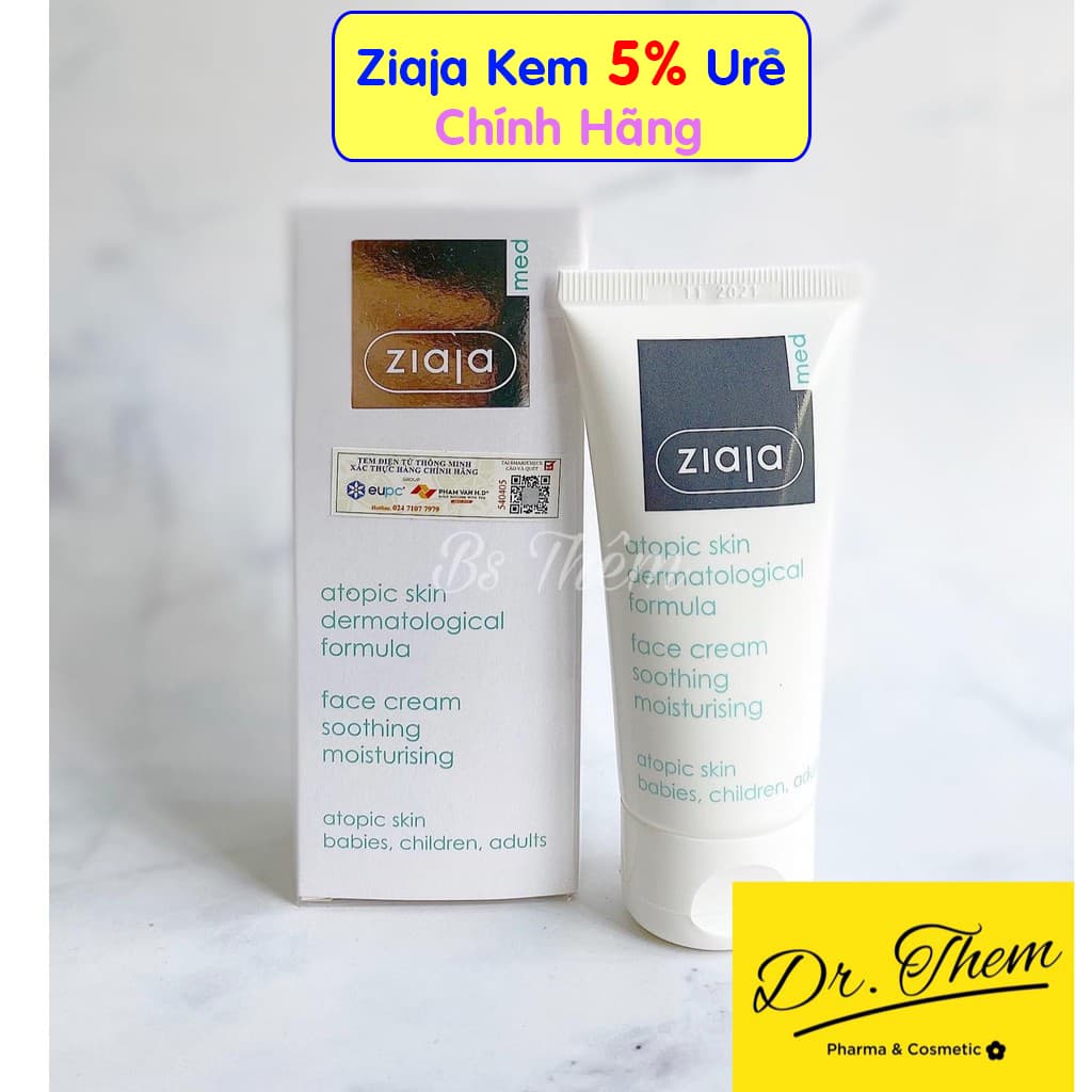 Ziaja Med Kem Dịu Nhẹ Dưỡng Ẩm 5% Urê Ziaja Med Atopic Skin Dermatological Formula Atopy Ure - Kem dưỡng ẩm Ziaja