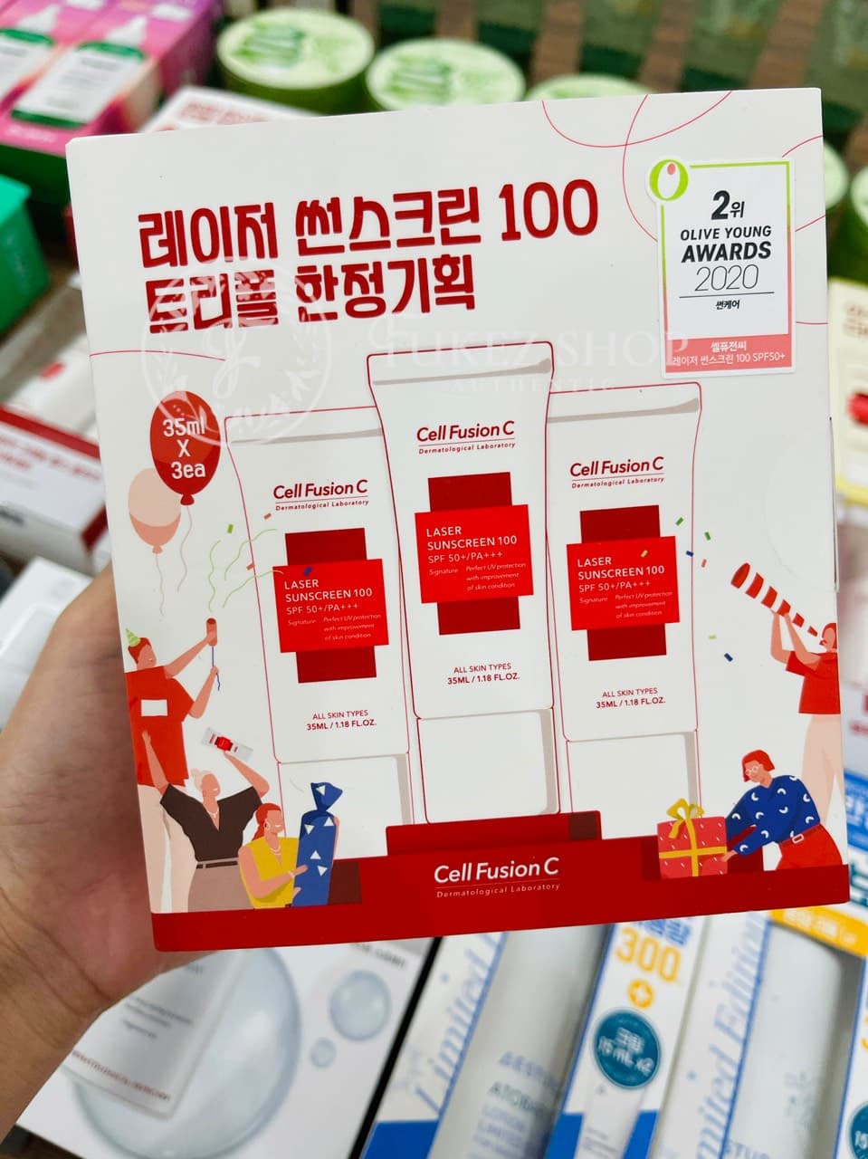[SET GIFT] SET 3 TUÝP KEM CHỐNG NẮNG CELL FUSION C - KOREA
