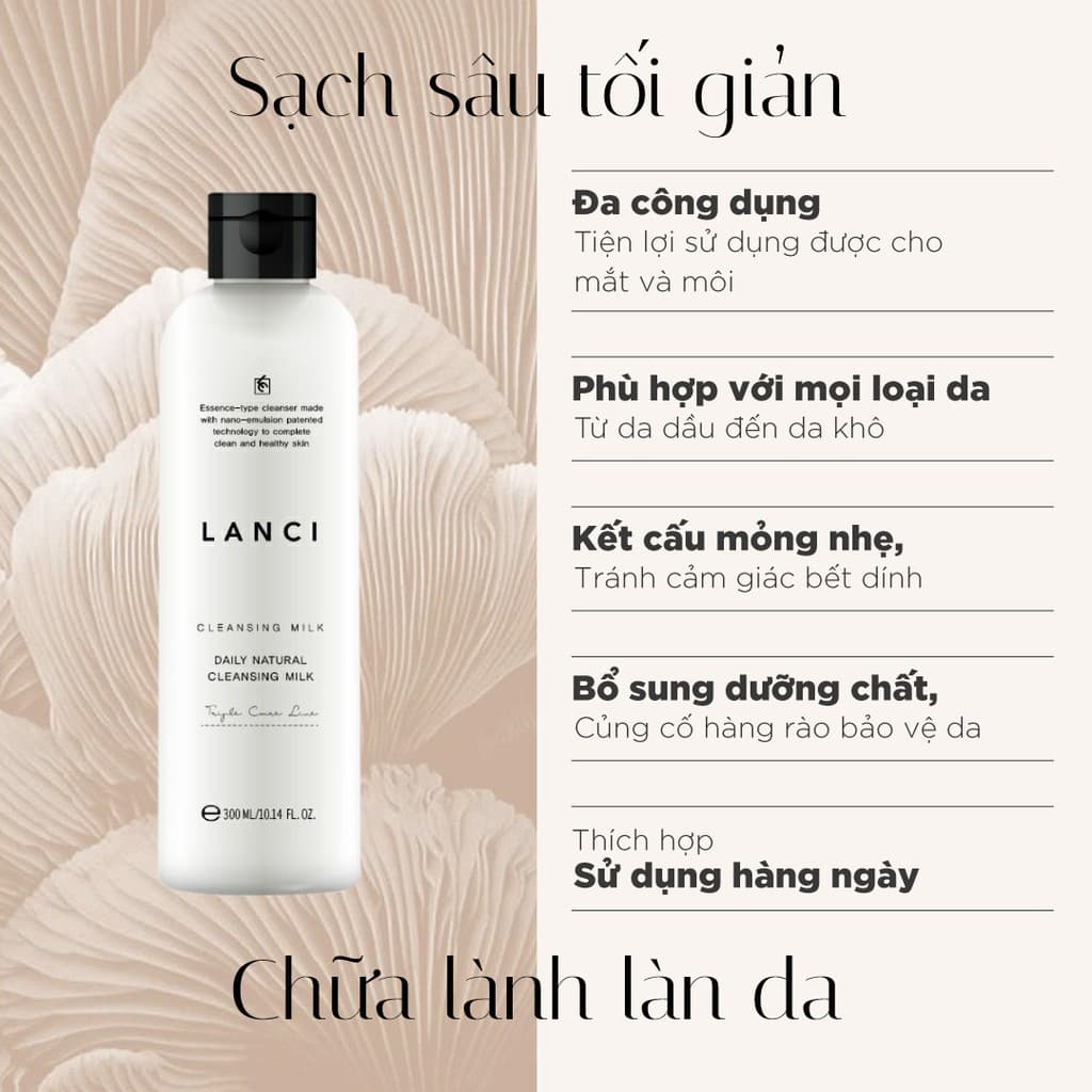 Sữa Tẩy Trang Lanci Daily Natural Cleansing Milk