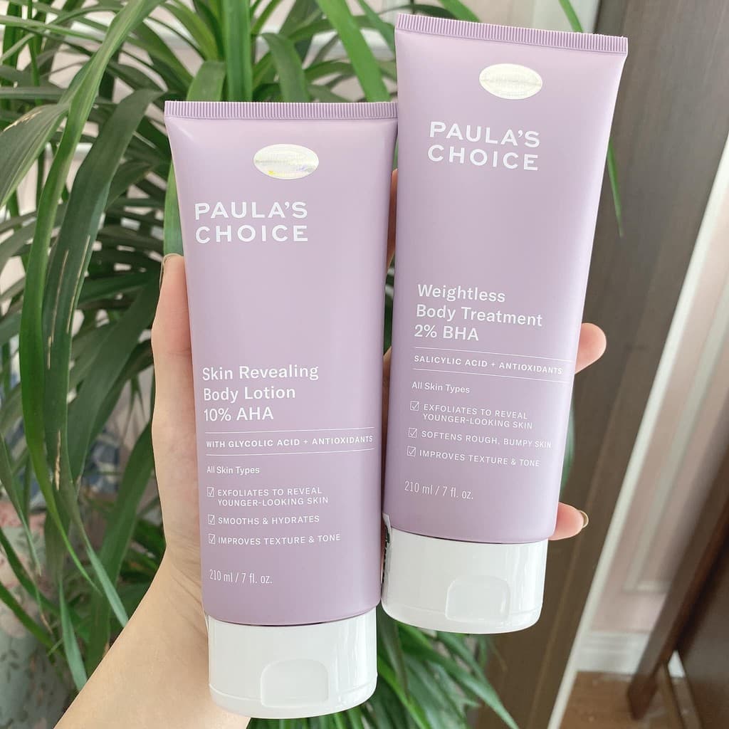 Kem dưỡng toàn thân đều màu da chứa 10% AHA Paulas Choice Skin Revealing Body Lotion