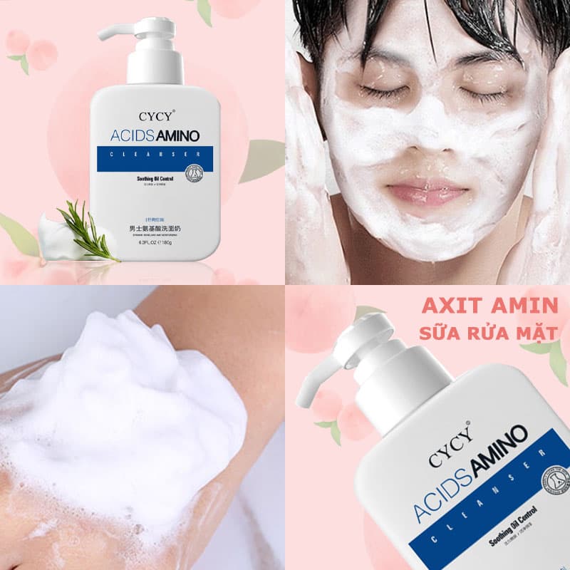 [HCM][Peachy Sis] CYCY Sữa rửa mặt axit amin nhẹ nhàng cho nam chăm sóc da sâu làm sạch dầu 180ml