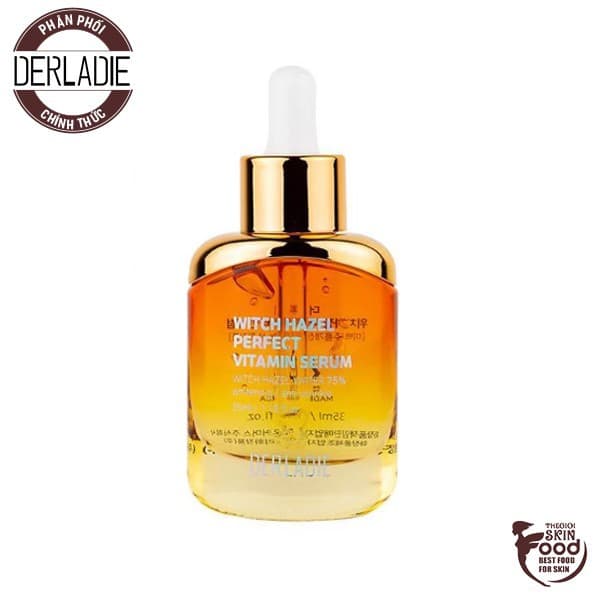 Tinh Chất Trị Mụn Chiết Xuất Cây Phỉ Derladie Witch Hazel Perfect Vitamin Serum 35ml