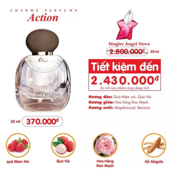 Nước hoa nữ Cha.rme Action 35ml
