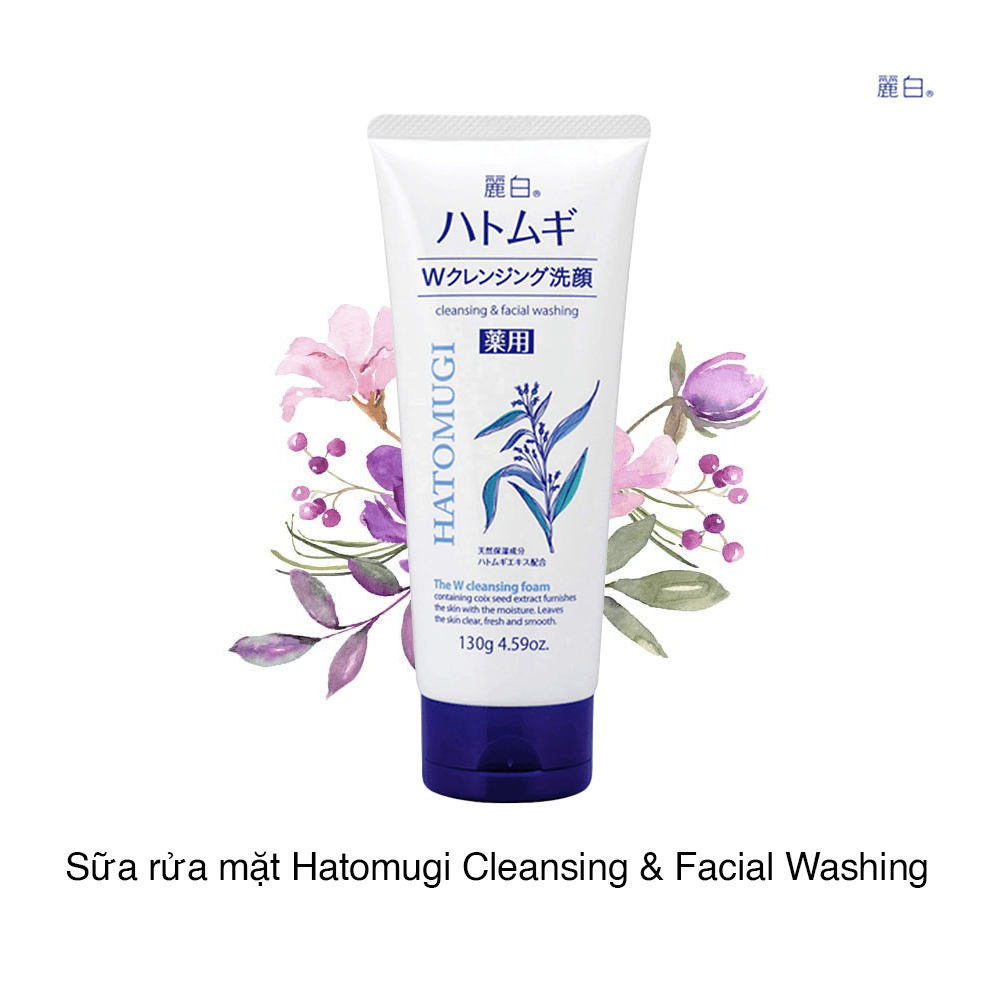 Sữa Rửa Mặt Ý Dĩ Hatomugi Naturie Trắng Da Dưỡng Ẩm Ngừa Mụn 130G