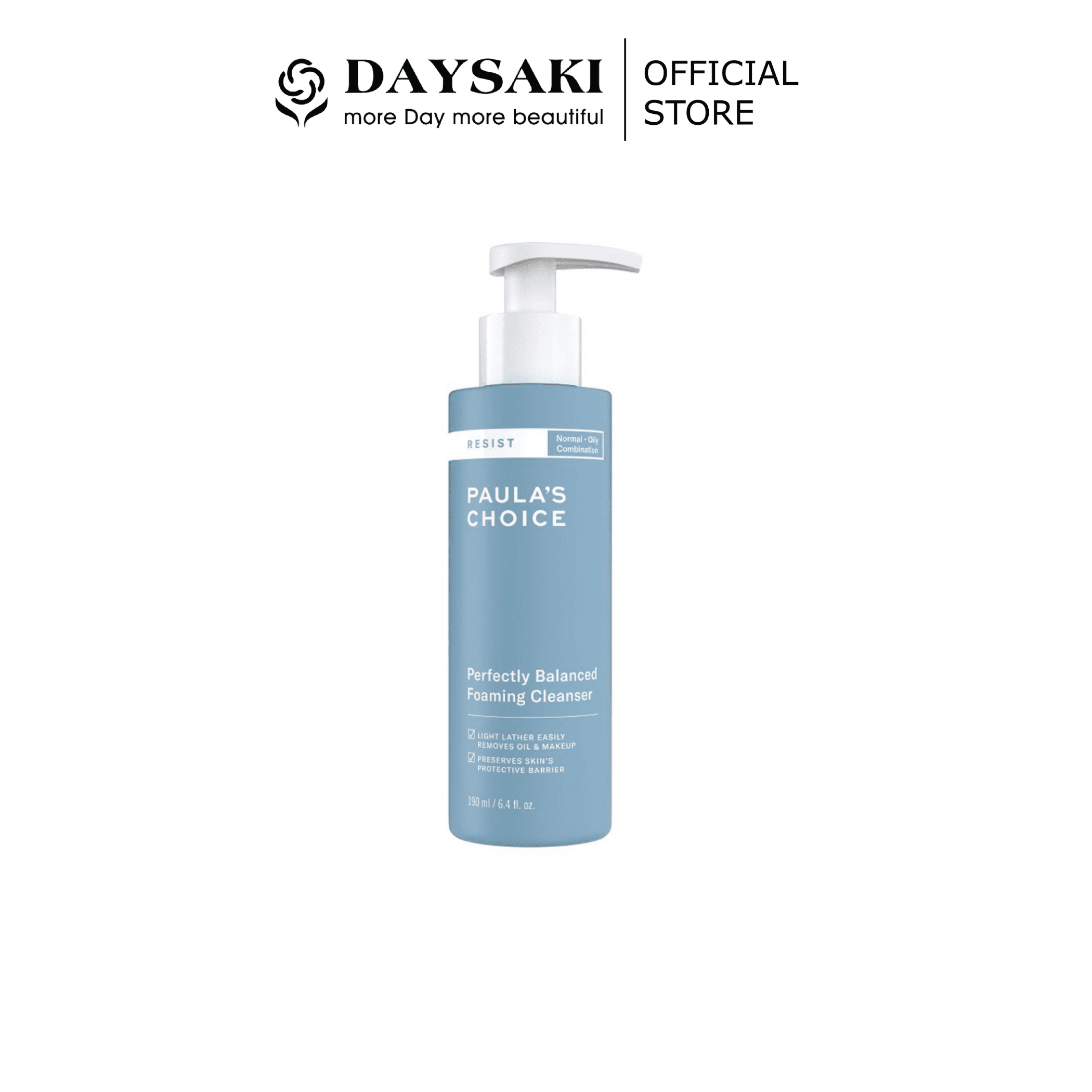 [HCM]Paulas Choice Sữa Rửa Mặt Cân Bằng Da Resist Perfectly Balanced Foaming Cleanser 190ml