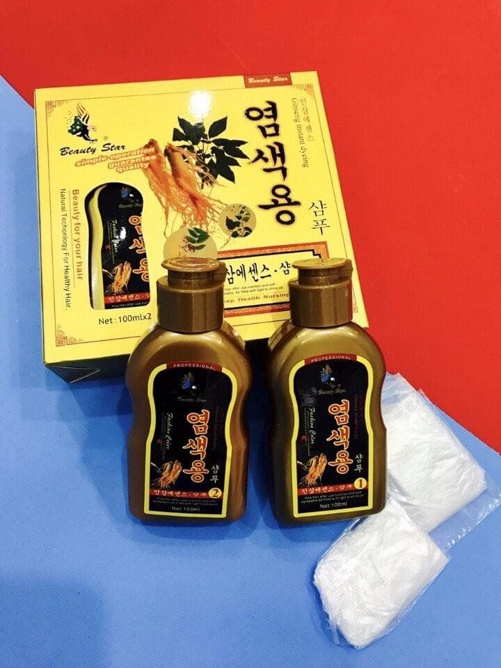 [HCM]Dầu Gội Đen Tóc Ginseng Instant Dying Beauty Star Hàn Quốc - DC