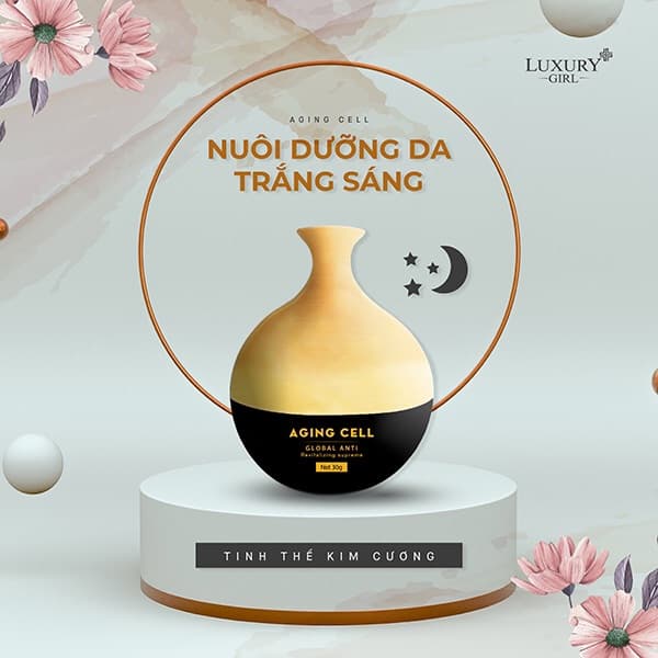 [HCM]Kem Dưỡng Da Ban Đêm Tinh Thể Kim Cương Luxury Girl 30gr