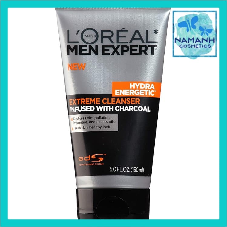 Sữa rửa mặt than hoạt tính cho nam LOreal Men Expert Hydra Energetic Black Charcoal Face Wash 150ml