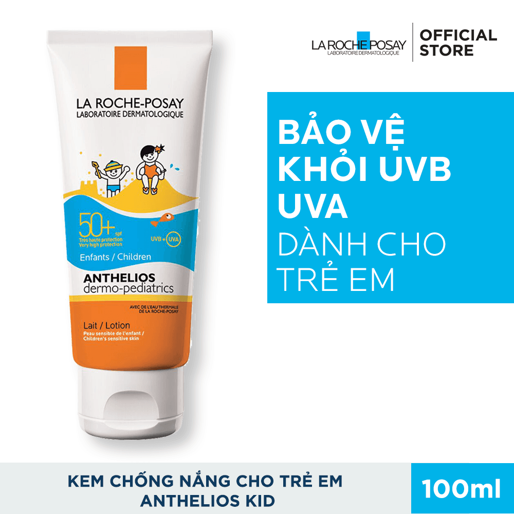 [HCM]La Roche Posay - Kem chống nắng dạng sữa cho trẻ em La Roche Posay Anthelios Dermo Kid SPF 50+ UVB & UVA 100ml