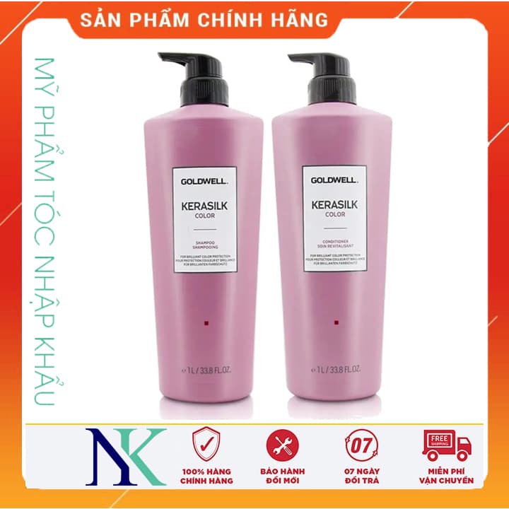 [HCM]Dầu Gội Xả Bảo Vệ Màu Nhuộm Goldwell Kerasilk Color 1000Ml