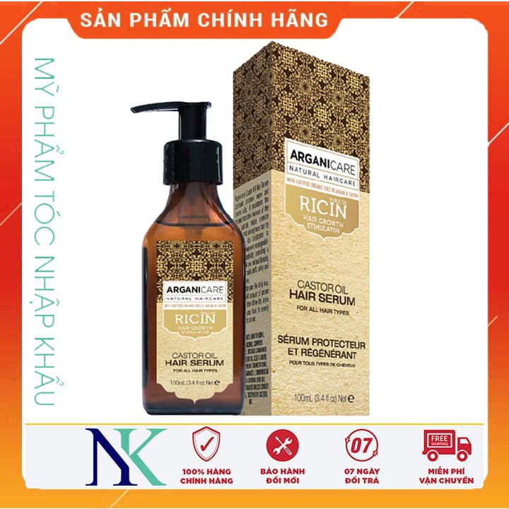 [HCM]Tinh Dầu Phục Hồi Tóc Arganicare Castor Hair Serum 100Ml