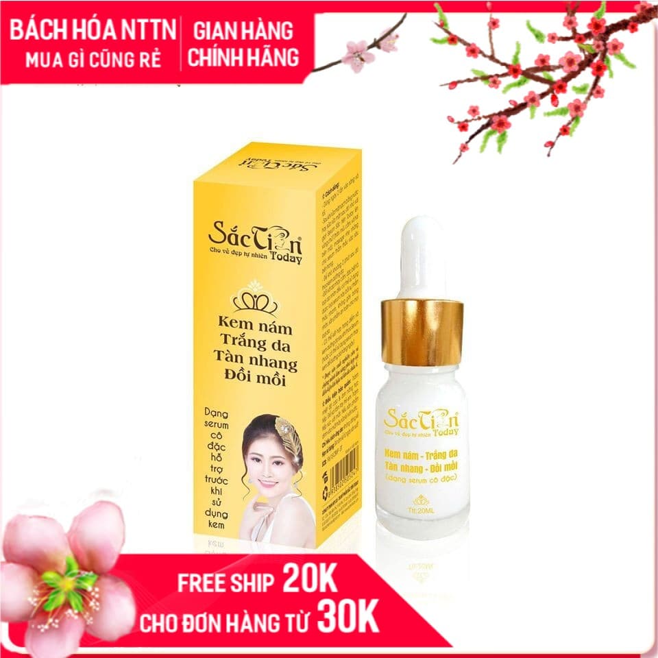 Kem nám trắng da tàn nhang đồi mồi Sắc tiên today (dạng Serum 10ml)