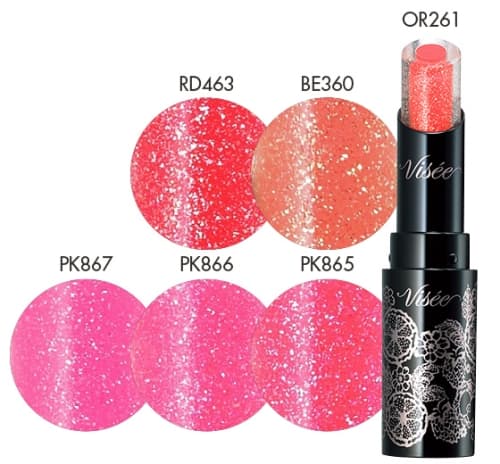 Son nhũ bóng Kose Visee Crystal Duo Lipstick Sheer - Nhật Bản nội địa Son thạch Kosé Visee Crystal duo Lipstick son kem viseé Creamy Lipstick