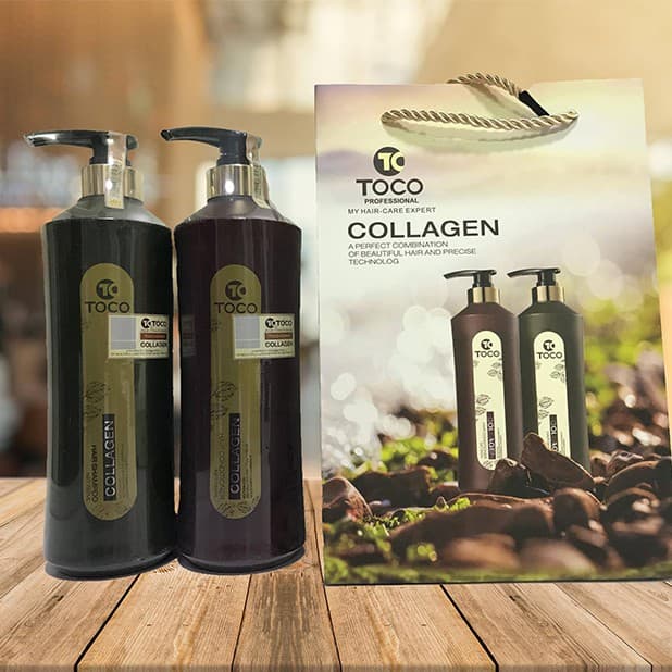 BỘ DẦU GỘI + XẢ TOCO COLLAGEN KÍCH THÍCH MỌC TÓC 785ml x 2