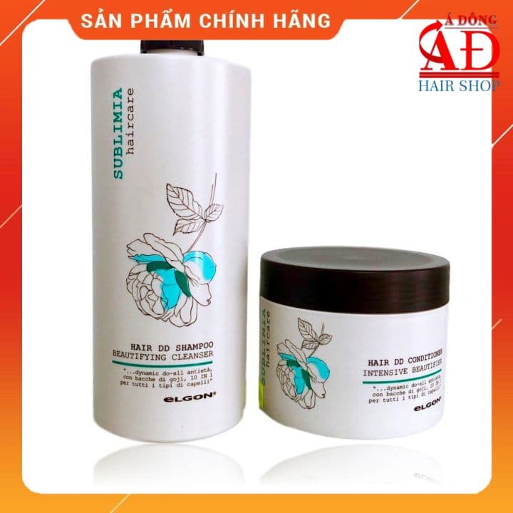 Bộ dầu gội ủ ELGON Sublimia hair DD siêu phục hồi tóc hư tổn Ý 750ml
