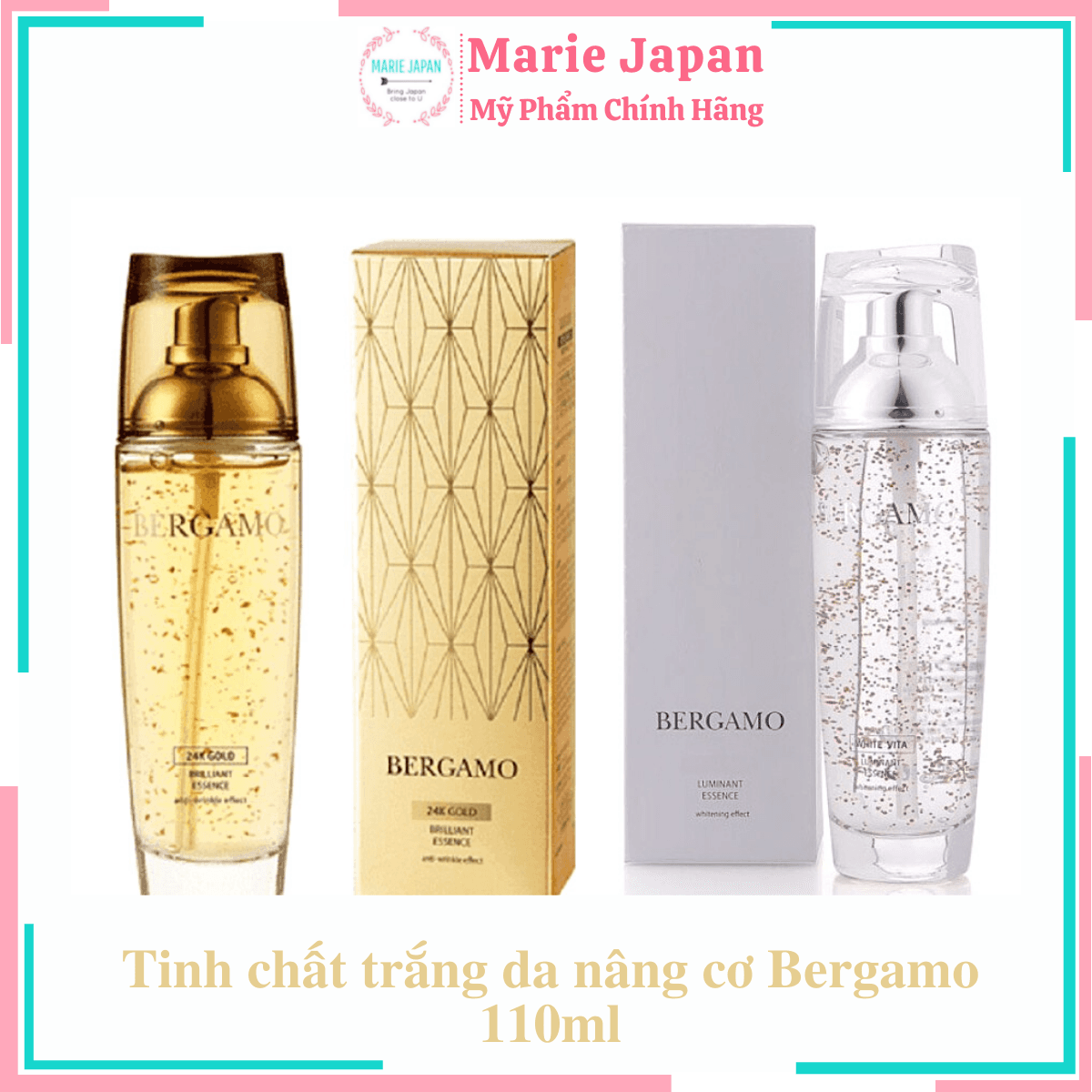 Serum tinh chất dưỡng trắng nâng cơ Bergamo Essence 110ml Hàn Quốc