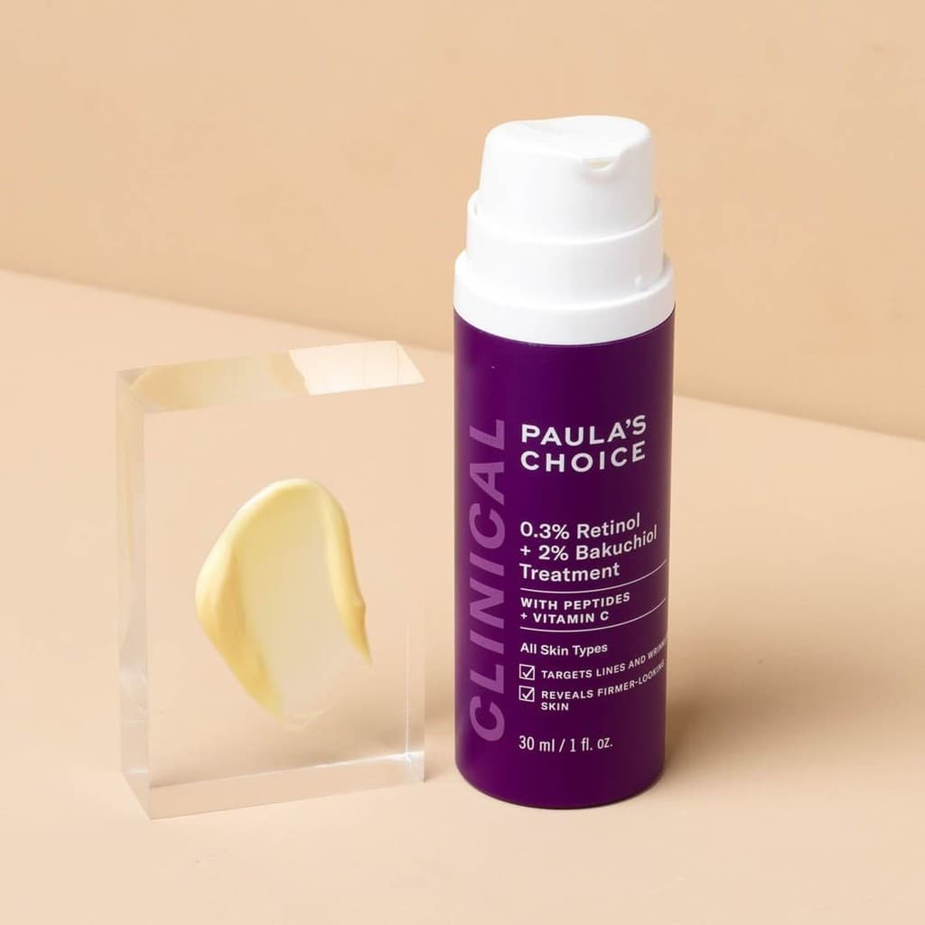 Paula’s Choice Clinical 0.3% Retinol + 2% Bakuchiol Treatment – Tinh chất giảm mụn và ngăn ngừa lão