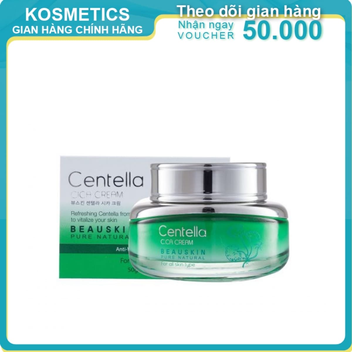 [HCM]Kem dưỡng BEAUSKIN chiết xuất rau má Hàn Quốc CICA CENTELLA 50g