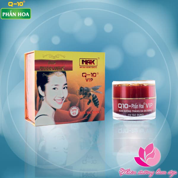 Kem dưỡng trắng da đa năng 13 tác dụng Vip Q-10 Phấn Hoa - 40g
