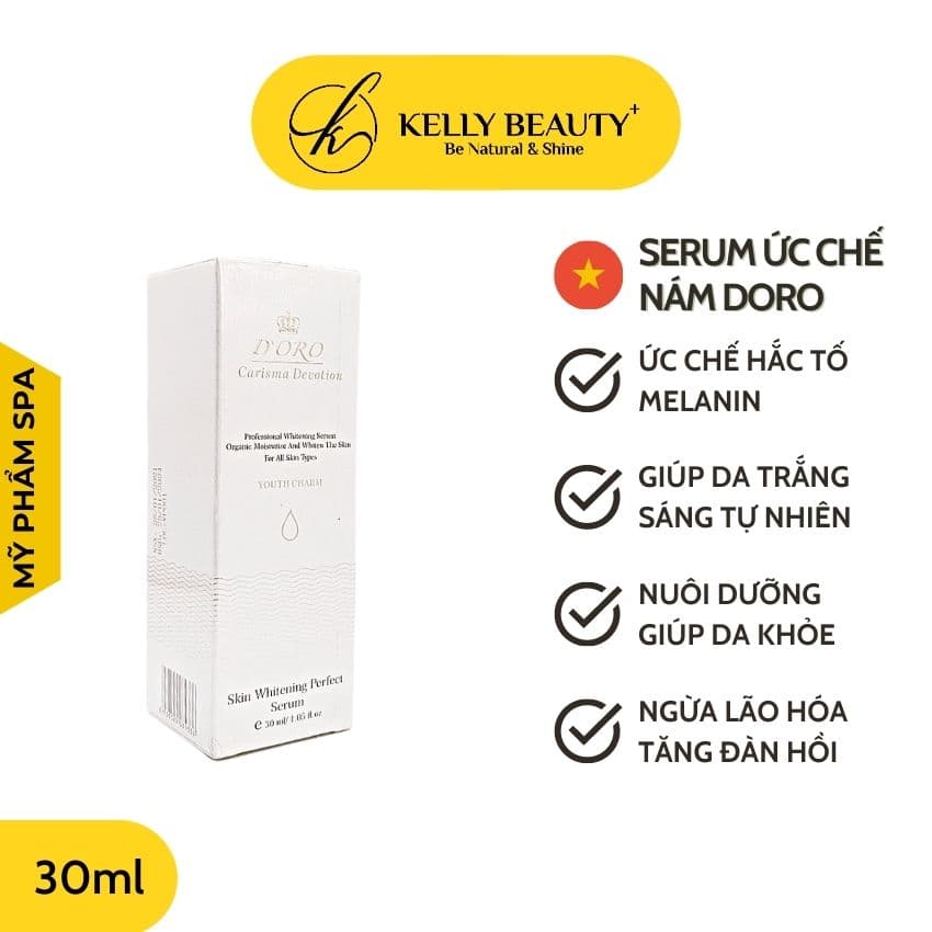 Serum Sáng Da Ngừa Nám DORO 30ml – Sáng Da Ức Chế Sắc Tố Ngừa Nám Sạm và Dưỡng Da Khỏe | KELLY BEAUTY
