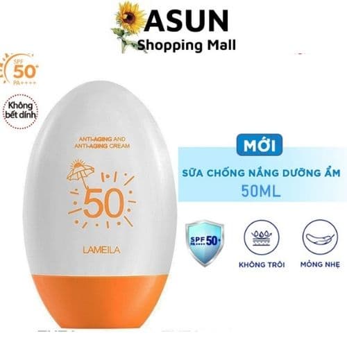 [HCM]Kem Chống Nắng Dưỡng Da Lameila SPF 50 Có Nắp Trong Suốt Bảo Vệ Và Tái Tạo Da Chống Lão Hóa