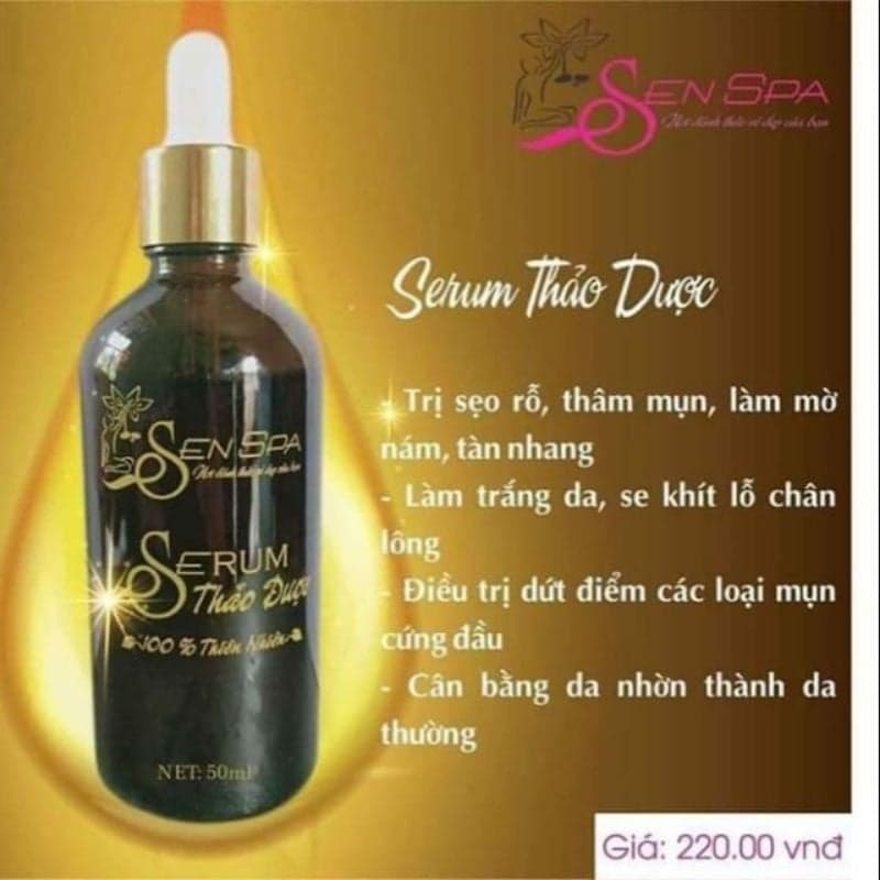 Serum mụn Thảo Dược SenSpa ⚡️FREESHIP⚡️ hết mụn chỉ với 1 chai 50ml mẫu cũ 220k mẫu mới 250k
