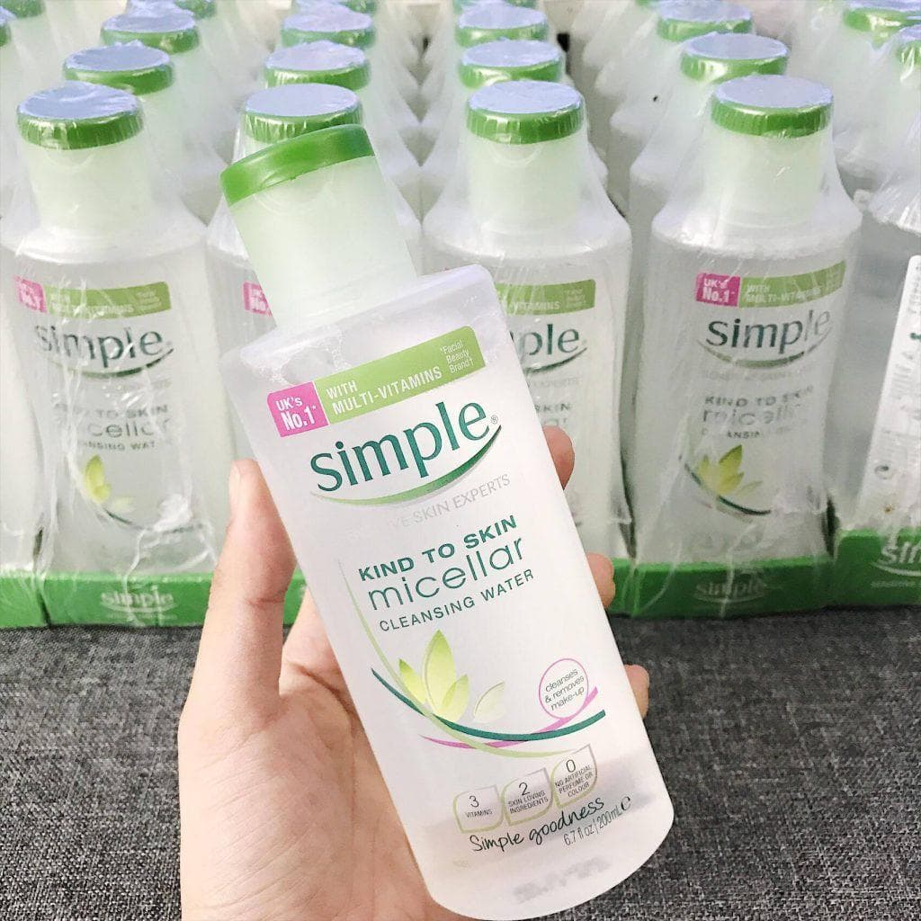 Nước Tẩy Trang Dưỡng Da Simple Micellar Cleansing Water Hàn Quốc 198ml