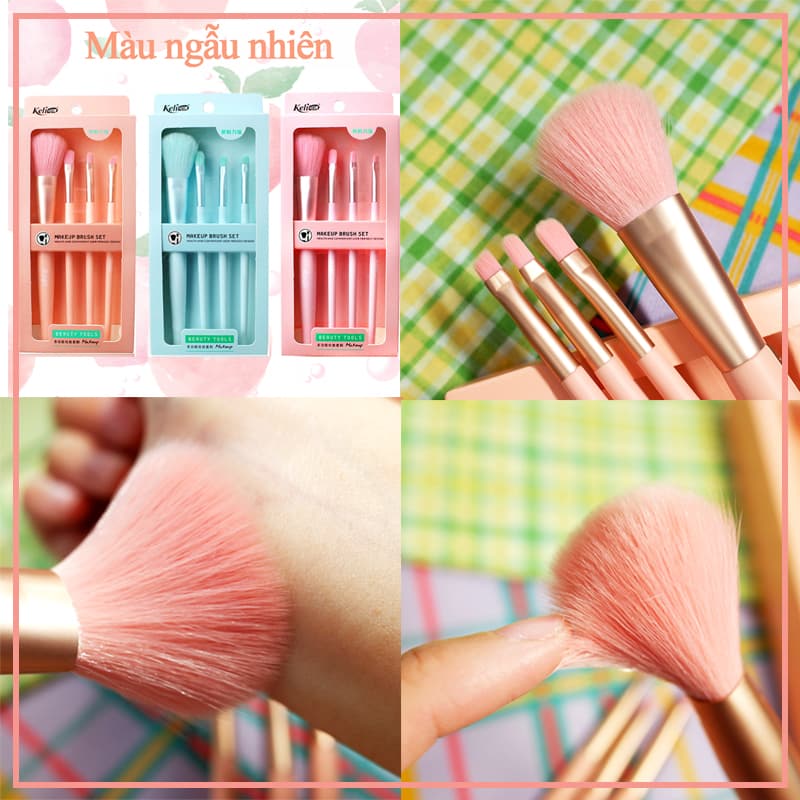 [HCM]【Kiss Belle Shop】 Màu ngẫu nhiên - BỘ CỌ TRANG ĐIỂM FIX- BỘ CỌ TRANG ĐIỂM CHUYÊN NGHIỆP KISS BELLE 4 CÂY SIÊU HÓT